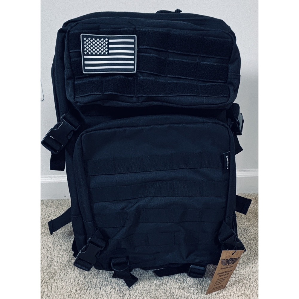 Everlit Large Military Tactical Backpack Army Molle Bag Rucksack 3 Day Pack 45L